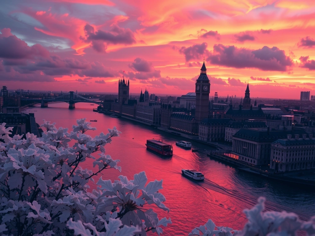 London skyline infrared
